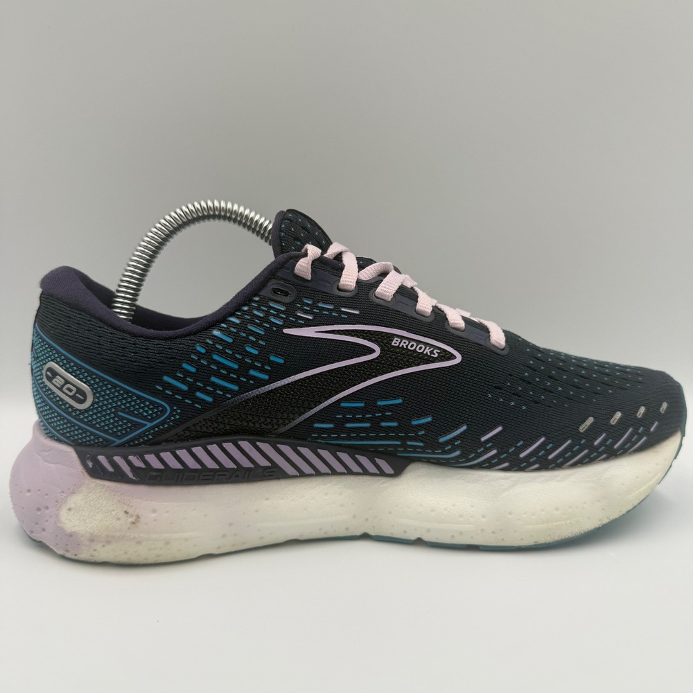 Brooks Glycerin GTS 20 Womens Size 7.5 Running Shoes 1203701B499 Black Pink Blue - Picture 4 of 9